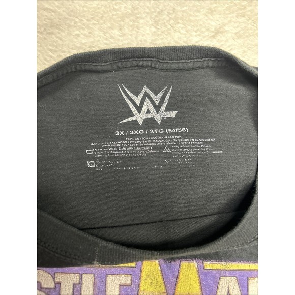 WWE Wrestlemania XIV Stone Cold vs Shawn Michaels Retro Black T-Shirt Size 3XL - Picture 4 of 7